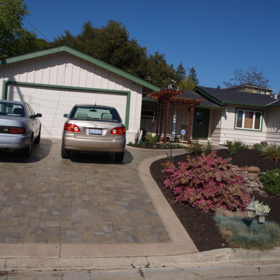 Belgard Catalina paver drive edged in concrete