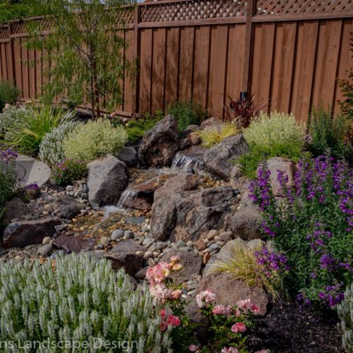 Cascading pondless stone fall