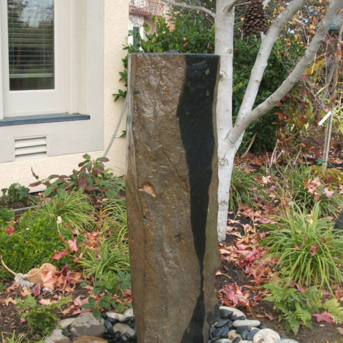 Semi polished basalt column