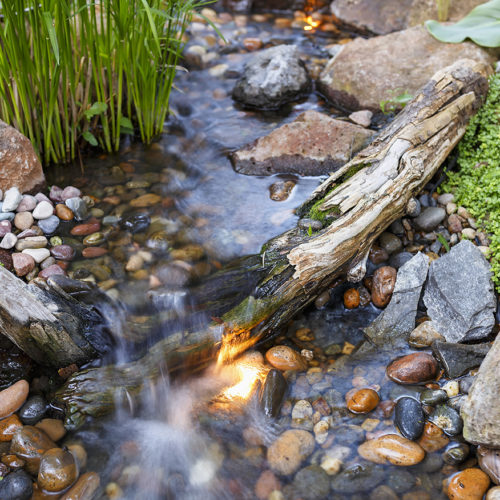 Waterfall into stream