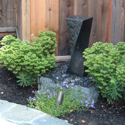 Polished basalt column