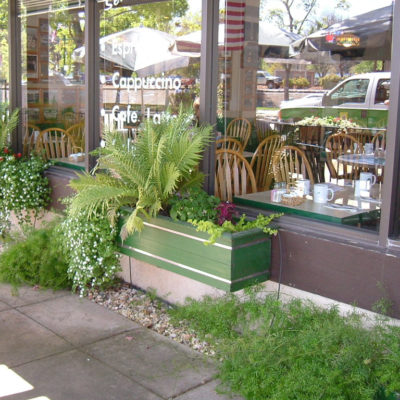 Wooden shady planter box