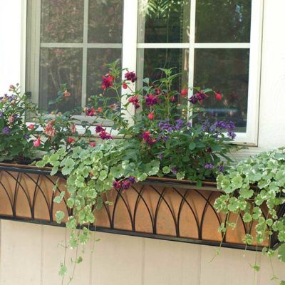 Copper and iron window box